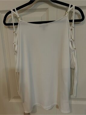 Express White Sleeveless Crewneck Shell